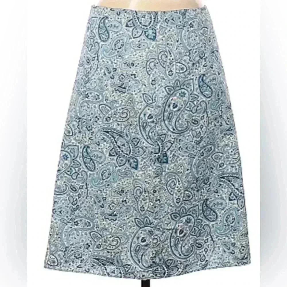 Banana Republic blue paisley skirt Size 0